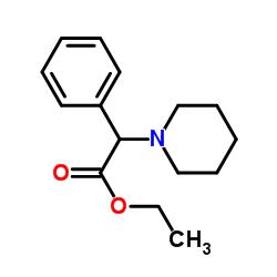 ETHYL 2-PHENYL-2-PIPERIDINOACETATE结构式