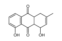 1,4,4a,9a-Tetrahydro-1,8-dihydroxy-3-methyl-9,10-anthrachinon结构式