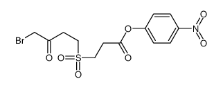 3-(4-bromo-3-oxobutanesulfonyl)-1-propionic acid 4-nitrophenyl ester structure