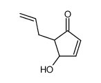 4-hydroxy-5-prop-2-enylcyclopent-2-en-1-one结构式