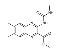 methyl 6,7-dimethyl-3-(N'-methylureido)quinoxaline-2-carboxylate结构式