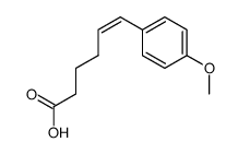 cis 6-(p-methoxyphenyl)-5-hexenoic acid Structure