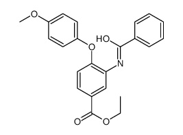 ethyl 3-benzamido-4-(4-methoxyphenoxy)benzoate结构式