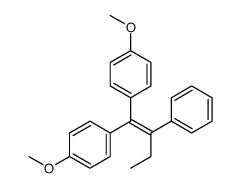 1-methoxy-4-[1-(4-methoxyphenyl)-2-phenylbut-1-enyl]benzene结构式