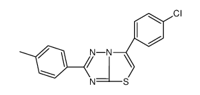 6-(4-chlorophenyl)-2-(4-methylphenyl)-[1,3]thiazolo[3,2-b][1,2,4]triazole结构式
