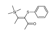 (Z)-3-phenylthio-4-trimethylsilylpent-3-en-2-one结构式
