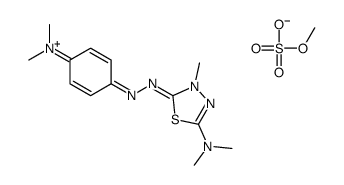 5-(dimethylamino)-2-[[4-(dimethylamino)phenyl]azo]-3-methyl-1,3,4-thiadiazolium methyl sulphate structure