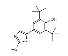 2,6-ditert-butyl-4-(2-methylsulfanyl-1H-imidazol-5-yl)phenol结构式