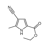 4-氰基-5-甲基-1H-吡咯-2-羧酸乙酯结构式
