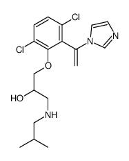 1-[3,6-dichloro-2-(1-imidazol-1-ylethenyl)phenoxy]-3-(2-methylpropylamino)propan-2-ol结构式