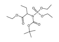 ethyl 2-((tert-butoxycarbonyl)(diethoxyphosphoryl)amino)butanoate Structure