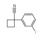 1-(3-碘苯基)-环丁烷甲腈结构式
