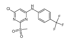 2-Methylsulfonyl-4-chloro-6-(p-trifluoromethylanilino)-pyrimidine Structure