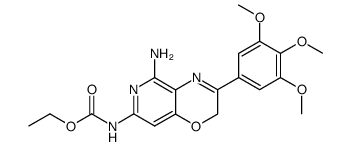 [5-Amino-3-(3,4,5-trimethoxy-phenyl)-2H-pyrido[4,3-b][1,4]oxazin-7-yl]-carbamic acid ethyl ester结构式