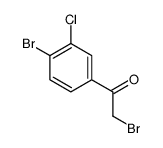 2-溴-1-(4-溴-3-氯苯基)乙酮结构式