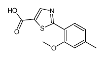 2-(2-methoxy-4-methylphenyl)-1,3-thiazole-5-carboxylic acid结构式