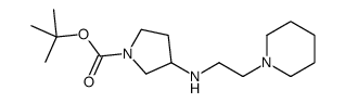 1-Boc-3-[(哌啶-1-乙基)-氨基]-吡咯烷结构式