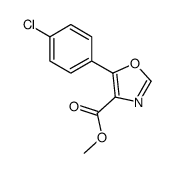 methyl 5-(4-chlorophenyl)-1,3-oxazole-4-carboxylate结构式
