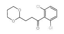 2',6'-DICHLORO-3-(1,3-DIOXAN-2-YL)PROPIOPHENONE Structure