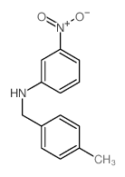 N-(4-甲基苄基)-3-硝基苯胺结构式
