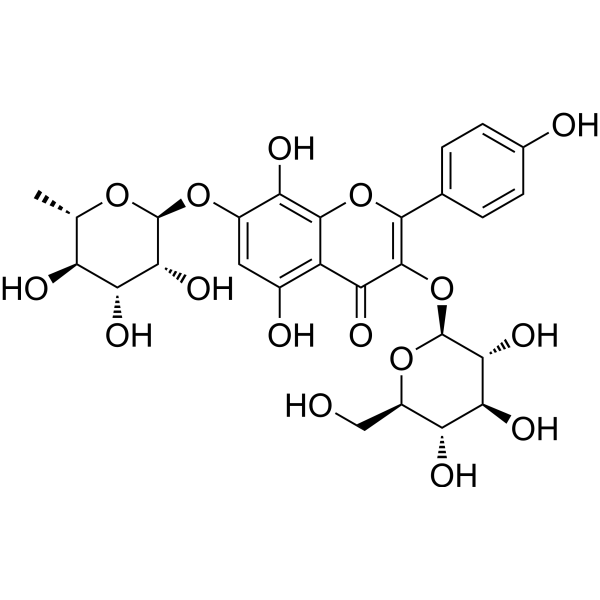 草质素-3-O-β-D-吡喃葡萄糖-7-O-α-L-鼠李糖苷图片