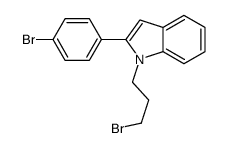 2-(4-bromophenyl)-1-(3-bromopropyl)indole Structure