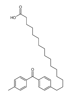 16-[4-(4-methylbenzoyl)phenyl]hexadecanoic acid Structure
