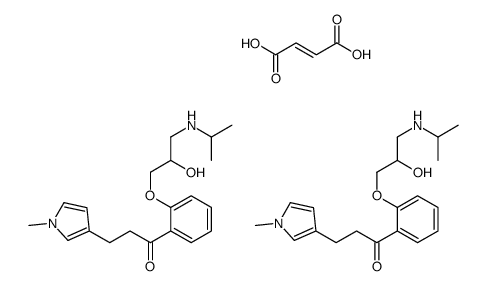(E)-but-2-enedioic acid,1-[2-[2-hydroxy-3-(propan-2-ylamino)propoxy]phenyl]-3-(1-methylpyrrol-3-yl)propan-1-one结构式