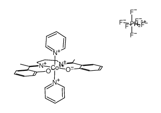 trans-[Co(III)(N,N'-bis(methylsalicylidene)-1,3-propylenediamine(-2H))(pyridine)2]PF6 Structure