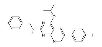 [4-isopropoxy-6-(4-fluorophenyl)-pteridin-2-yl]-benzylamine Structure