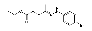 4-(4-bromo-phenylhydrazono)-valeric acid ethyl ester Structure