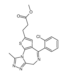 4-(2-Chlorophenyl)-9-methyl-6H-thieno[3,2-f][1,2,4]triazolo[4,3-a][1,4]diazepine-2-propanoic Acid Methyl Ester结构式