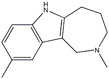 2,9-dimethyl-1,2,3,4,5,6-hexahydroazepino[4,3-b]indole Structure