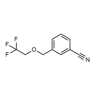 3-((2,2,2-三氟乙氧基)甲基)苄腈结构式