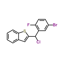 2-[(5-Bromo-2-fluorophenyl)(chloro)methyl]-1-benzothiophene Structure