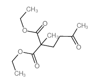 Propanedioic acid,2-methyl-2-(3-oxobutyl)-, 1,3-diethyl ester Structure