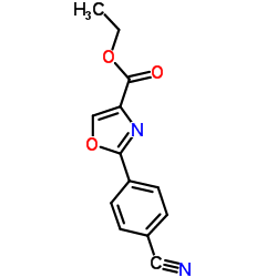 Ethyl 2-(4-cyanophenyl)-oxazole-4-carboxylate结构式