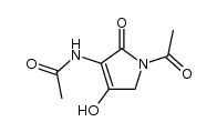 N-(1-acetyl-4-hydroxy-2-oxo-2,5-dihydro-1H-pyrrol-3-yl)acetamide Structure