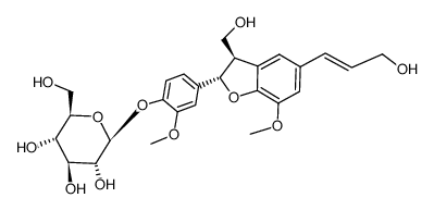 Dehydrodiconiferyl alcohol 4-O-beta-D-glucopyranoside structure