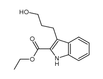 ethyl 3-(3-hydroxypropyl)-1H-indole-2-carboxylate结构式