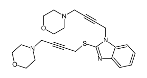 4-[4-[1-(4-morpholin-4-ylbut-2-ynyl)benzimidazol-2-yl]sulfanylbut-2-ynyl]morpholine结构式