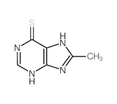 6H-Purine-6-thione,1,9-dihydro-8-methyl-结构式