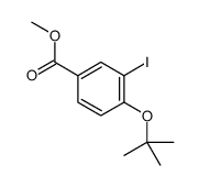 4-叔丁氧基-3-碘苯甲酸甲酯结构式