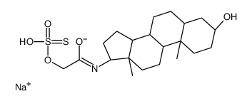 sodium,N-[(3S,5S,10S,13S,14S,17S)-3-hydroxy-10,13-dimethyl-2,3,4,5,6,7,8,9,11,12,14,15,16,17-tetradecahydro-1H-cyclopenta[a]phenanthren-17-yl]-2-oxidosulfonothioyloxyacetamide Structure