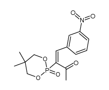 (E)-2,2-dimethyl-1,3-propanediyl α-acetyl-3-nitrostyrylphosphonate Structure