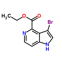 3-Bromo-5-azaindole-4-carboxylic acid ethyl ester结构式