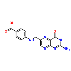 4-(((2-Amino-4-oxo-3,4-dihydropteridin-6-yl)methyl)amino)benzoic acid Structure