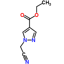 Ethyl 1-(cyanomethyl)-1H-pyrazole-4-carboxylate结构式