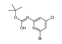 tert-butyl N-(6-bromo-4-chloropyridin-2-yl)carbamate结构式