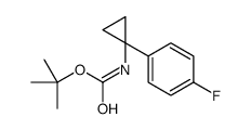 1-(4-氟苯基)环丙基氨基甲酸叔丁酯结构式